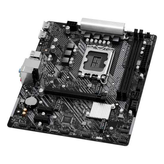 Дънна платка ASRock B760M-H2/M.2, LGA1700, DDR5, Micro ATX, HDMI, USB 3.2, SATA3, M.2, Realtek LAN