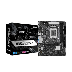 Дънна платка ASRock B760M-H2/M.2, LGA1700, DDR5, Micro ATX, HDMI, USB 3.2, SATA3, M.2, Realtek LAN