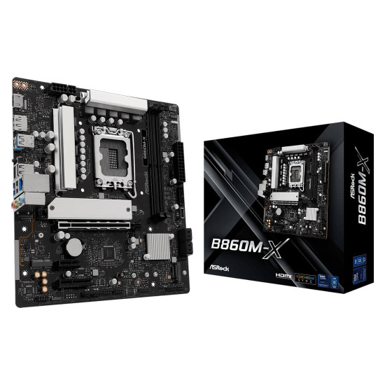 Дънна платка ASROCK B860M-X, LGA1851, DDR5, mATX