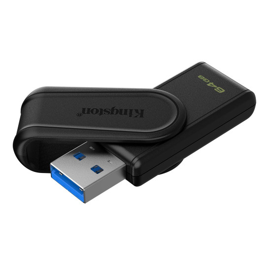 Флаш памет Kingston DataTraveler Exodia S, 64GB, USB 3.2 Gen 1, Black/Black