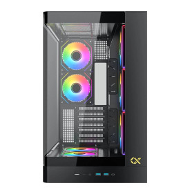 Кутия за компютър PANO II AIR EN48517, 2 x USB 3.0, USB Type-C, мрежест горен панел, Black