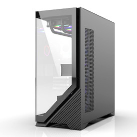 Кутия за компютър TrendSonic Trendsonic V-Gaming Artemis, FC-AR17A, 7 Slots, 1 x Type-C, 2 x USB 3.0, 4 x ARGB, Remote, Black