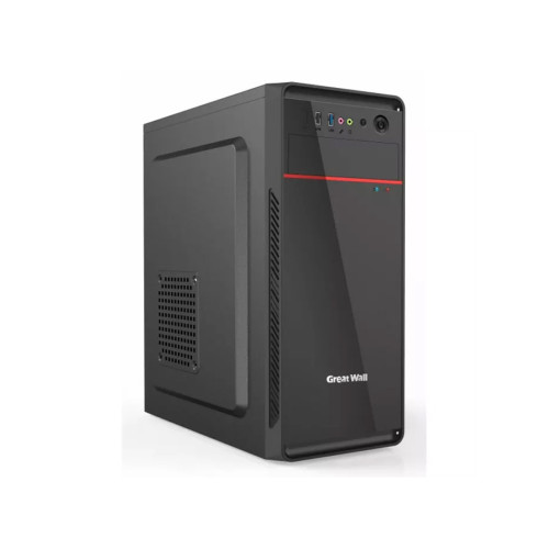 Кутия за компютър VLINE K23, 2x3.5" HDD, 2x2.5"SSD, 1x5.25", USB 1.0x1,USB 3.0x2,Slots 7, 20+4pin, 4xSATA, no PSU, 120mm, Black