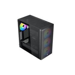 Кутия за компютър Xigmatek Osiris, 1 x USB 3.0, 2 x USB 2.0, ARGB контролер с дистанционно управление, Black
