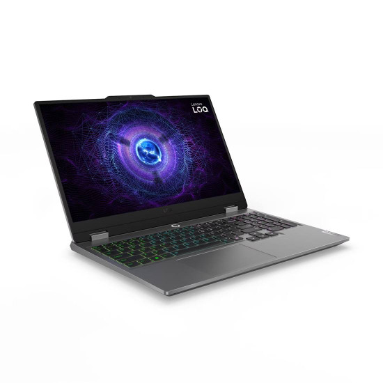 Лаптоп Lenovo LOQ, Intel Core i5-13450HX, 15.6 инча FHD 144Hz sRGB, 24GB DDR5, 512GB SSD, RTX4050 6GB, Luna Grey