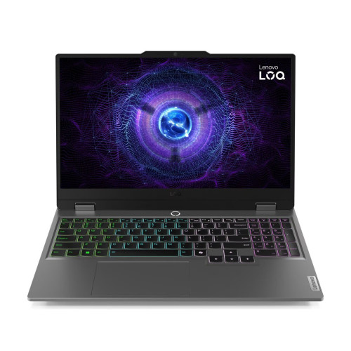 Лаптоп Lenovo LOQ, Intel Core i5-13450HX, 15.6 инча FHD 144Hz sRGB, 24GB DDR5, 512GB SSD, RTX4050 6GB, Luna Grey