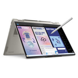 Лаптоп LENOVO Yoga 7 2-in-1 Intel Core Ultra 5 226V, 14 инча, 2.8K OLED, 500N, 120Hz, Touch, 16GB DDR5, 1TB SSD, Windows 11 Home, Seashell