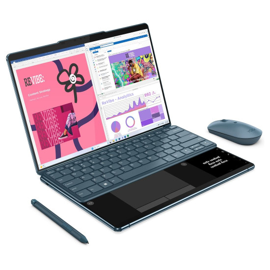 Лаптоп Lenovo Yoga Book 9, Intel Ultra 7 155U, 2x13.3 инча 2.8k OLED Touch, 32GB DDR5, 1TB SSD, Windows 11 Pro