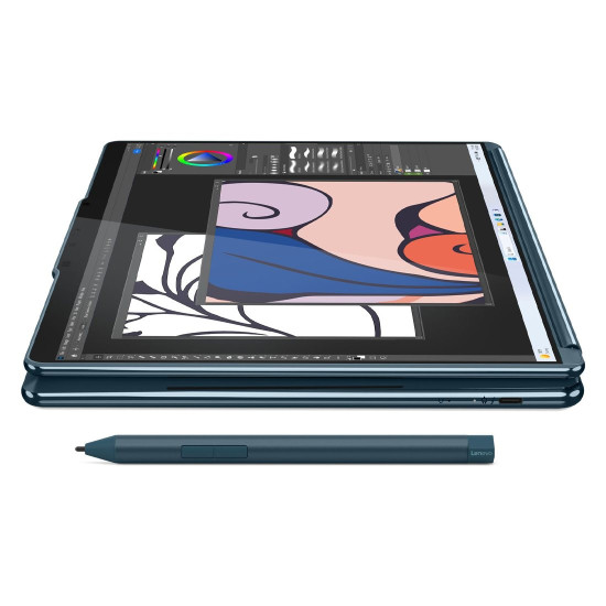 Лаптоп Lenovo Yoga Book 9, Intel Ultra 7 155U, 2x13.3 инча 2.8k OLED Touch, 32GB DDR5, 1TB SSD, Windows 11 Pro