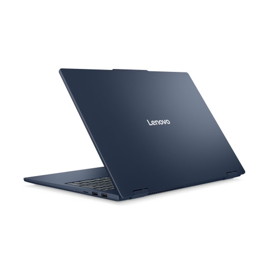 Лаптоп LENOVO IdeaPad 5 2-in-1, AMD Ryzen AI 5 340, 16 инча WUXGA, тъчскрийн, 16GB DDR5 RAM, 512GB SSD, Cosmic Blue, Windows 11 Home + Pen