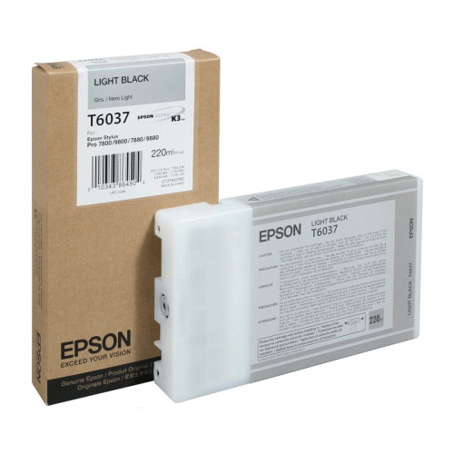 Мастило EPSON T6037, Grey, 220 мл