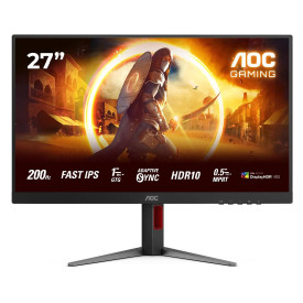 Монитор AOC 27G4HA, 27 инча, Fast IPS, FHD, 200Hz, 1ms, HDMI2.0x2, DP, Speakers
