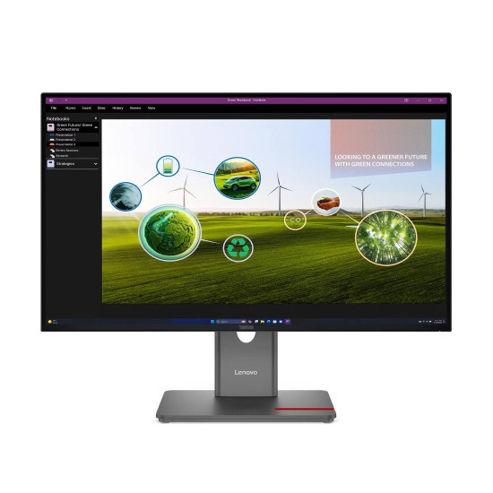 Монитор LENOVO ThinkVision P27Q-40, 27 инча, 2560 x 1440, IPS, 120Hz, USB-C 15W, Daisy Chain, KVM/eKVM, фабрично калибриран панел