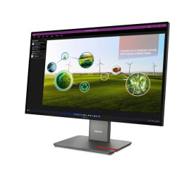 Монитор LENOVO ThinkVision P27Q-40, 27 инча, 2560 x 1440, IPS, 120Hz, USB-C 15W, Daisy Chain, KVM/eKVM, фабрично калибриран панел