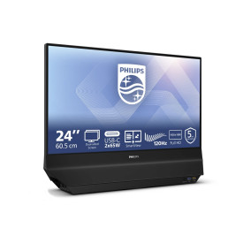 Монитор PHILIPS 24B2D5300/00, 23.8 инча, FHD, 120 Hz, IPS, DualView, 65 W, TUV EyeSafe, USB