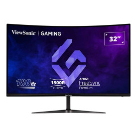 Монитор VIEWSONIC VX3218-PC-MHD, 32 инча, FHD, VA, 165Hz, 1ms, 2 x HDMI, DisplayPort, Speakers