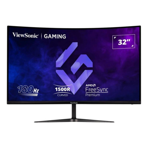 Монитор VIEWSONIC VX3218-PC-MHD, 32 инча, FHD, VA, 165Hz, 1ms, 2 x HDMI, DisplayPort, Speakers
