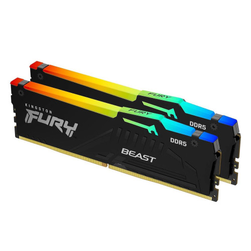 RAM памет KINGSTON Fury Beast RGB Expo, 32GB (2x16GB), 6000MT/s, DDR5, CL30, Kit of 2
