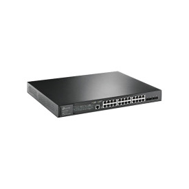 Суич TP-Link TL-SG3428XMP, 24 порта Gigabit PoE Plus, 4 порта 10G SFP Plus, L2 Plus, Omada SDN
