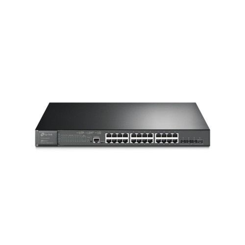 Суич TP-Link TL-SG3428XMP, 24 порта Gigabit PoE Plus, 4 порта 10G SFP Plus, L2 Plus, Omada SDN