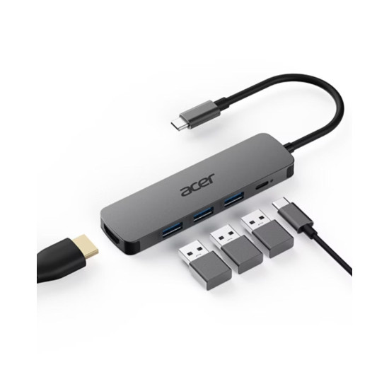 USB хъб ACER 5-in-1 Type-C Dongle (HP.DSCAB.021)
