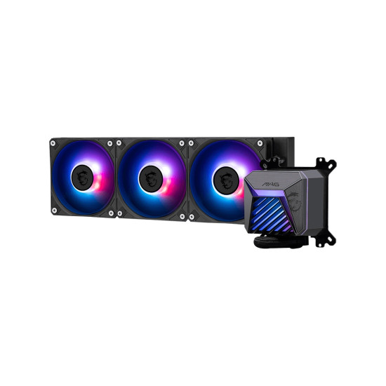 Водно охлаждане MSI MAG CORELIQUID A15 360, 360 mm, ARGB, 3x 120 mm, Black