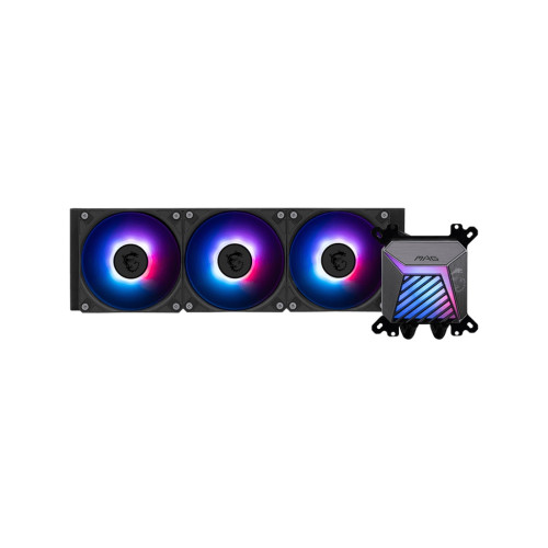 Водно охлаждане MSI MAG CORELIQUID A15 360, 360 mm, ARGB, 3x 120 mm, Black