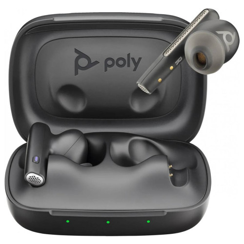 Безжични слушалки HP Poly Voyager Free 60 Carbon Black Earbuds + BT700 USB-C Adapter + Basic Charge Case