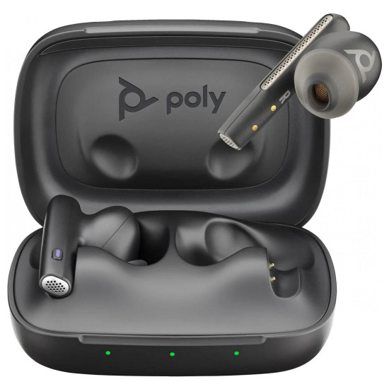 Безжични слушалки HP Poly Voyager Free 60 Carbon Black Earbuds + BT700 USB-C Adapter + Basic Charge Case