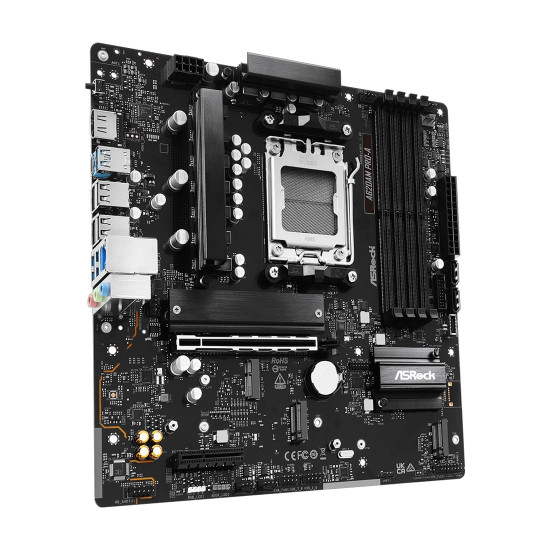 Дънна платка ASRock A620AM Pro-A, Micro ATX, Socket AM5, 4x DDR5