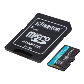 Карта памет KINGSTON 128GB microSDXC Canvas Go Plus Gen4, 200MB/s, A2, U3, V30, с адаптер