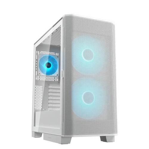 Кутия за компютър COUGAR AIRFACE FLO RGB, Mid Tower, White
