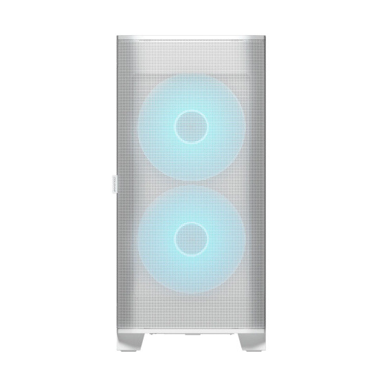 Кутия за компютър COUGAR AIRFACE FLO RGB, Mid Tower, White