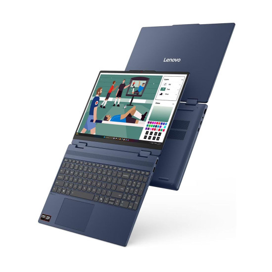 Лаптоп LENOVO IdeaPad 5 2-in-1, AMD Ryzen 7 250, 15.3 инча, 16 GB DDR5, 512 GB PCIe, Windows 11 Home, Cosmic Blue