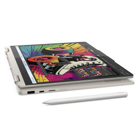 Лаптоп Lenovo Yoga 7 2-in-1, AMD Ryzen AI 7 350, 14 инча 2.8K OLED 500N 120Hz, 24GB DDR5x, 1TB SSD, Windows 11 Home, Seashell + Pen