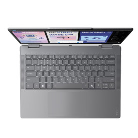 Лаптоп LENOVO Yoga 7 2-in-1 Intel Core Ultra 7 258V, 14 инча, 2.8K OLED, 500N, 120Hz, Touch, 32GB DDR5, 1TB SSD, Windows 11 Home, Luna Grey