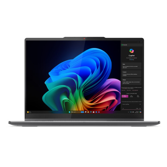 Лаптоп LENOVO Yoga 7 2-in-1 Intel Core Ultra 7 258V, 14 инча, 2.8K OLED, 500N, 120Hz, Touch, 32GB DDR5, 1TB SSD, Windows 11 Home, Luna Grey