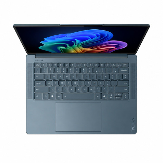 Лаптоп LENOVO Yoga Pro 7, AMD Ryzen AI 7 350, 14.5 инча OLED, 500 нита, 90Hz, 32GB DDR5 RAM, 1TB SSD, Tidal Teal, Windows 11 Home