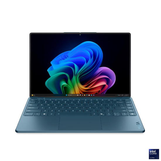 Лаптоп Lenovo Yoga Slim 9, Intel Core Ultra 7 258V, 14 инча 4k OLED 400N 120Hz Touch, 32GB DDR5x, 1TB SSD, Windows 11 Home, Tidal Teal