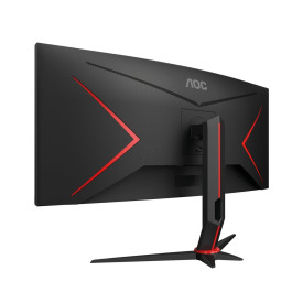 Монитор AOC CU34G2XP/BK, 34 инча, 3440 x 1440, VA, 180 Hz, HDR400, FreeSync Premium, USB Hub, 4 x USB 3.0, 2 x DisplayPort, 2 x HDMI