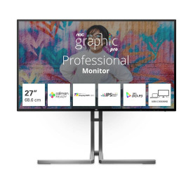Монитор AOC U27U3CV, 27 инча, Nano IPS, WLED, UHD, 60Hz, HDMI