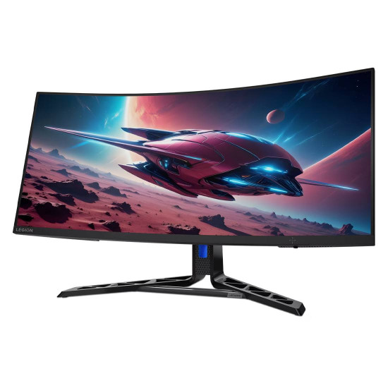 Монитор LENOVO Legion R34w-30, 34 инча, VA UWQHD, 3440x1440, 21:9, 180Hz, 1ms, 3Wx2, 2xHDMI, 1xDP1.4, AMD FreeSync