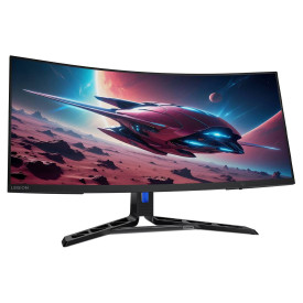 Монитор LENOVO Legion R34w-30, 34 инча, VA UWQHD, 3440x1440, 21:9, 180Hz, 1ms, 3Wx2, 2xHDMI, 1xDP1.4, AMD FreeSync