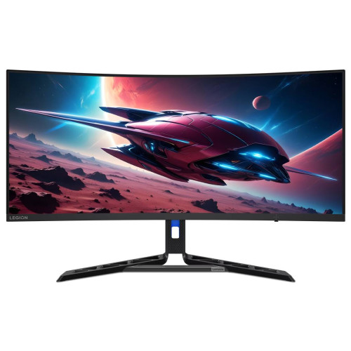 Монитор LENOVO Legion R34w-30, 34 инча, VA UWQHD, 3440x1440, 21:9, 180Hz, 1ms, 3Wx2, 2xHDMI, 1xDP1.4, AMD FreeSync