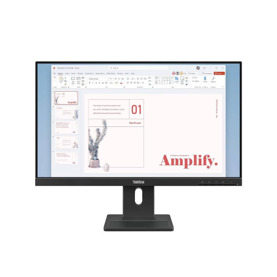 Монитор LENOVO ThinkVision E24-40, 23.8 инча, IPS, 16:9, 1920x1080, 100Hz, 4ms, HDMI 1.4, DP 1.2, VGA