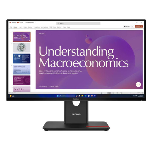Монитор LENOVO ThinkVision T24D-40, 23.8 инча, IPS, 120Hz, 1920x1080, USB-C 96W, Daisy Chain, Speakers 2x2W