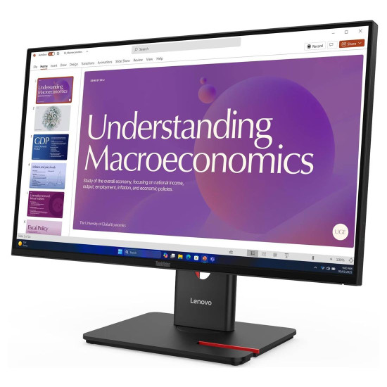 Монитор LENOVO ThinkVision T24D-40, 23.8 инча, IPS, 120Hz, 1920x1080, USB-C 96W, Daisy Chain, Speakers 2x2W
