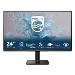Монитор PHILIPS 24E2N1100LB/00, 23.8 инча, 1920x1080, 100Hz, 1xHDMI, 1xVGA, Black