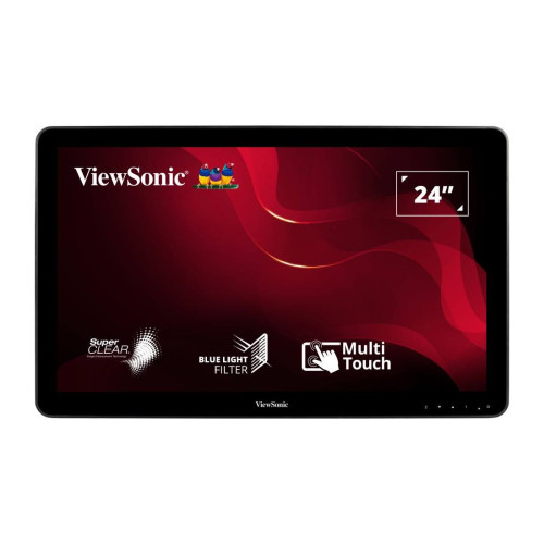 Монитор VIEWSONIC TD2430, 24 инча,1920x1080, VA, 10-точков мултитъч, 200 нита, VGA, HDMI, DisplayPort