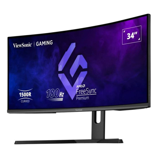Монитор VIEWSONIC VX3418-2KPC, 34 инча, 21:9, 3440x1440, VA, 144Hz, 1ms, Adaptive Sync, 2 x HDMI, 2 x DisplayPort